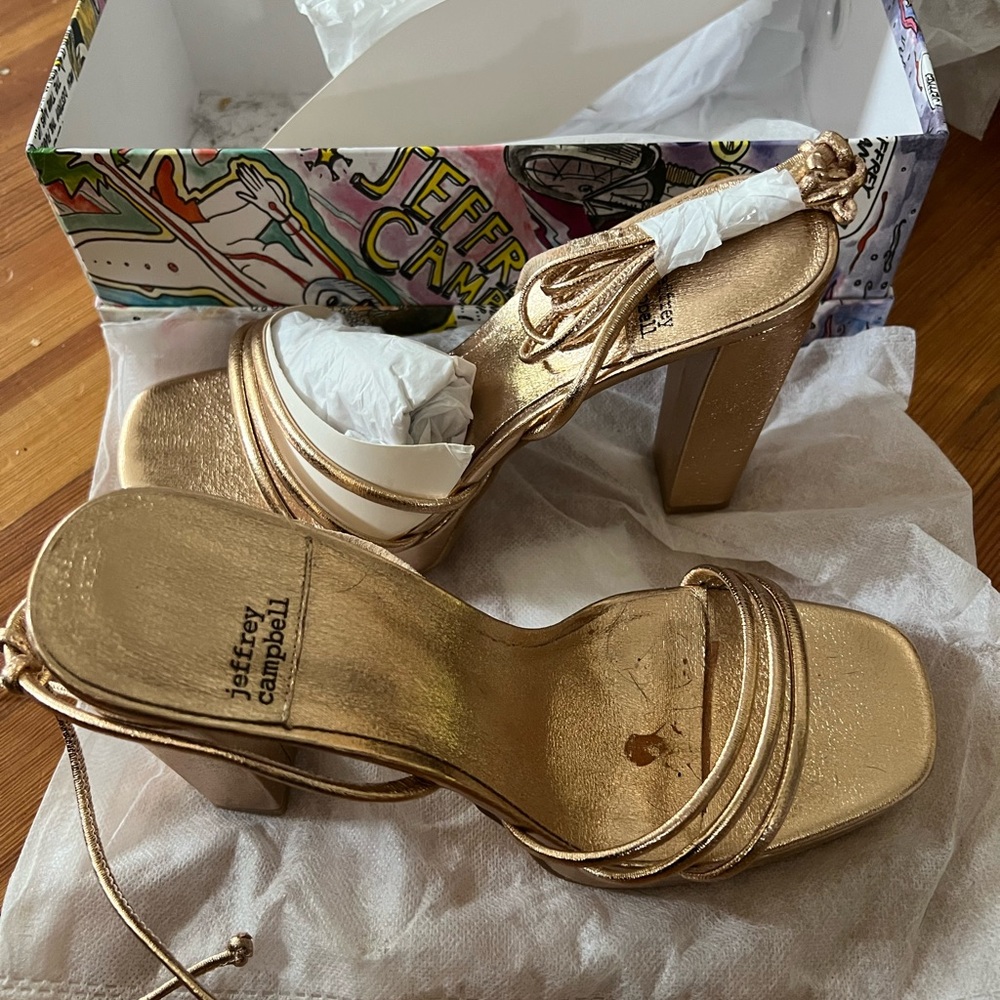 Jeffrey Campbell Presecco rose gold 9.5
